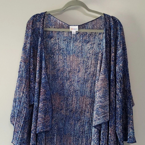 LuLaRoe Long Line Cardigan Women Large Oversized Layer Duster Coastal Beach - Picture 2 of 11